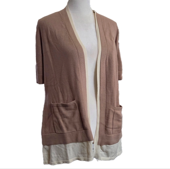 Isaac Mizrahi Women's Cardigan in Soft Brown - Picture 5 of 10